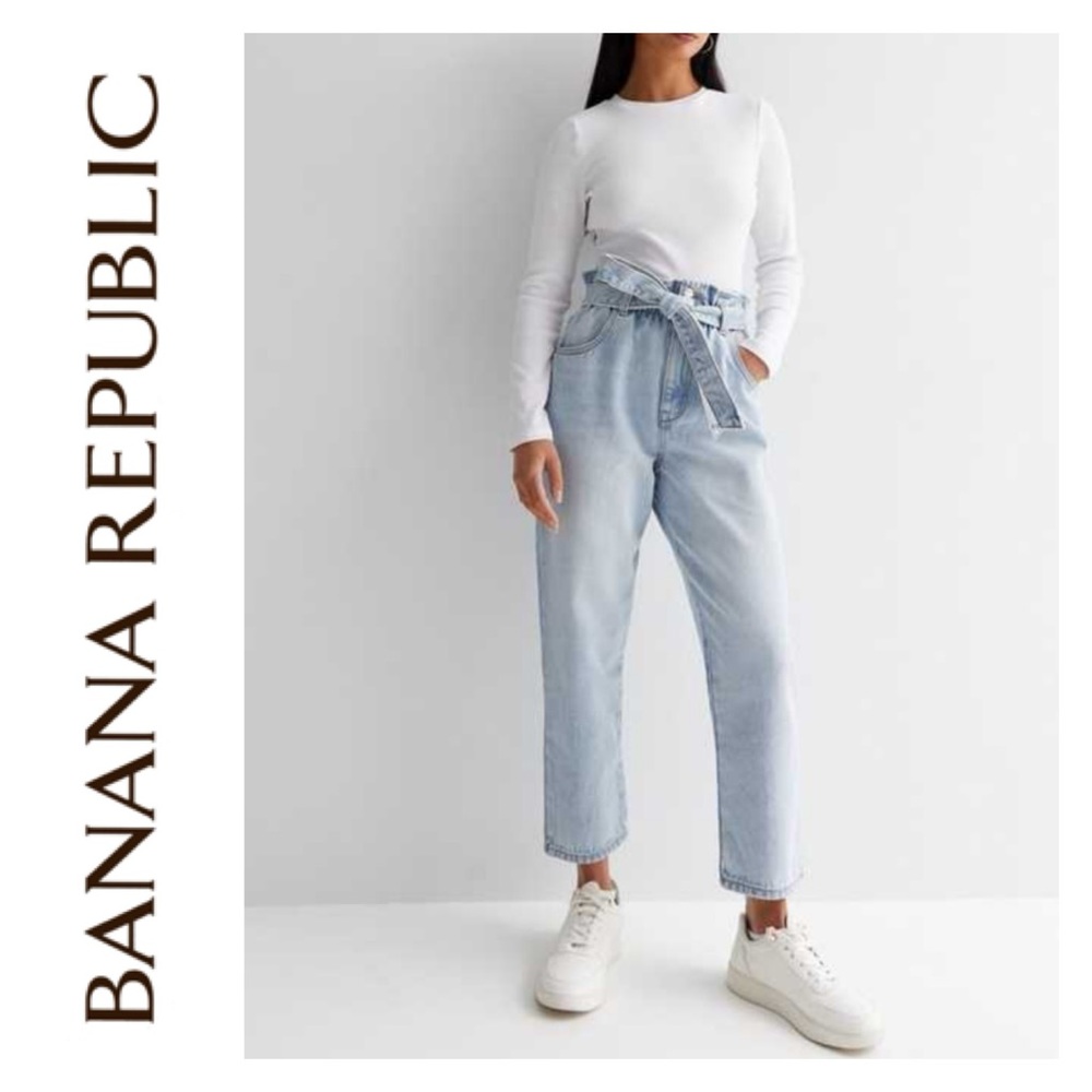 BANANA REPUBLIC Paperbag Waist Premium Denim Joggers Size 29
